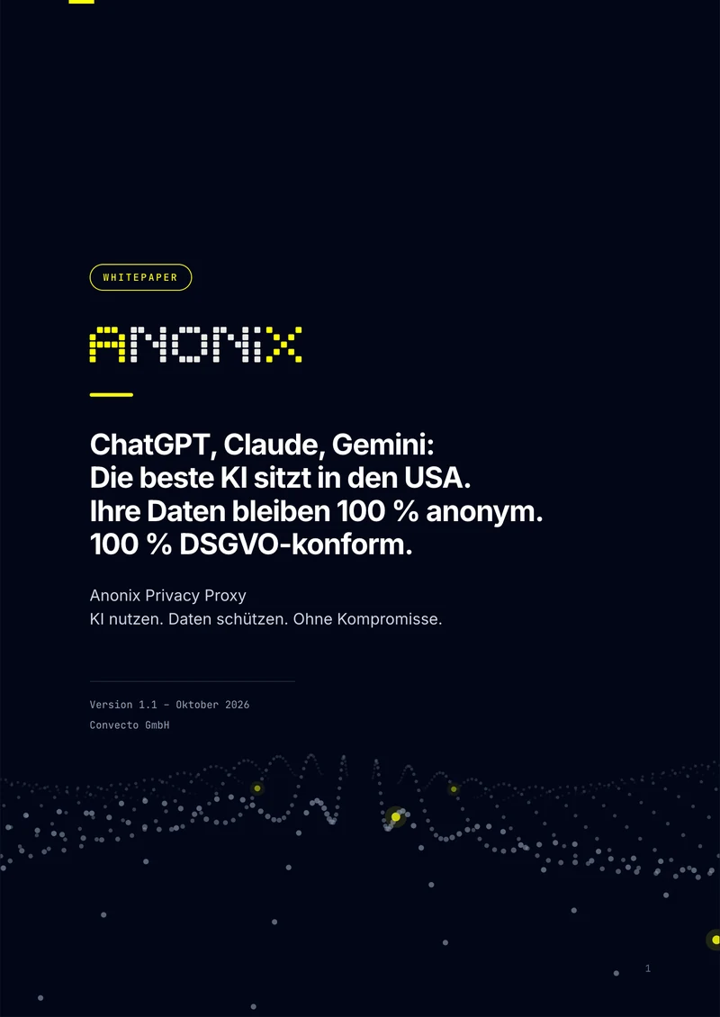 Titelseite des Anonix-Whitepapers